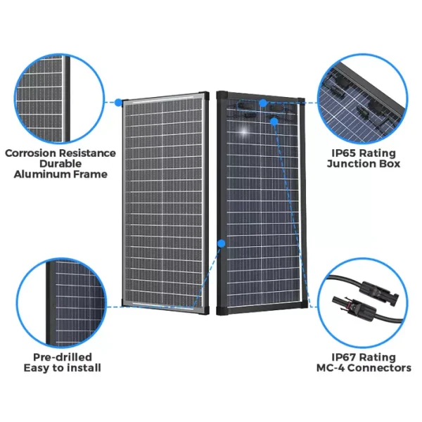 100 Watt Bifacial Solar Panel(6) 100W Bifacial Solar Panel