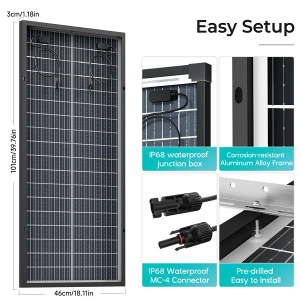 100 watt bifacial solar panel 100 watt bifacial solar panel