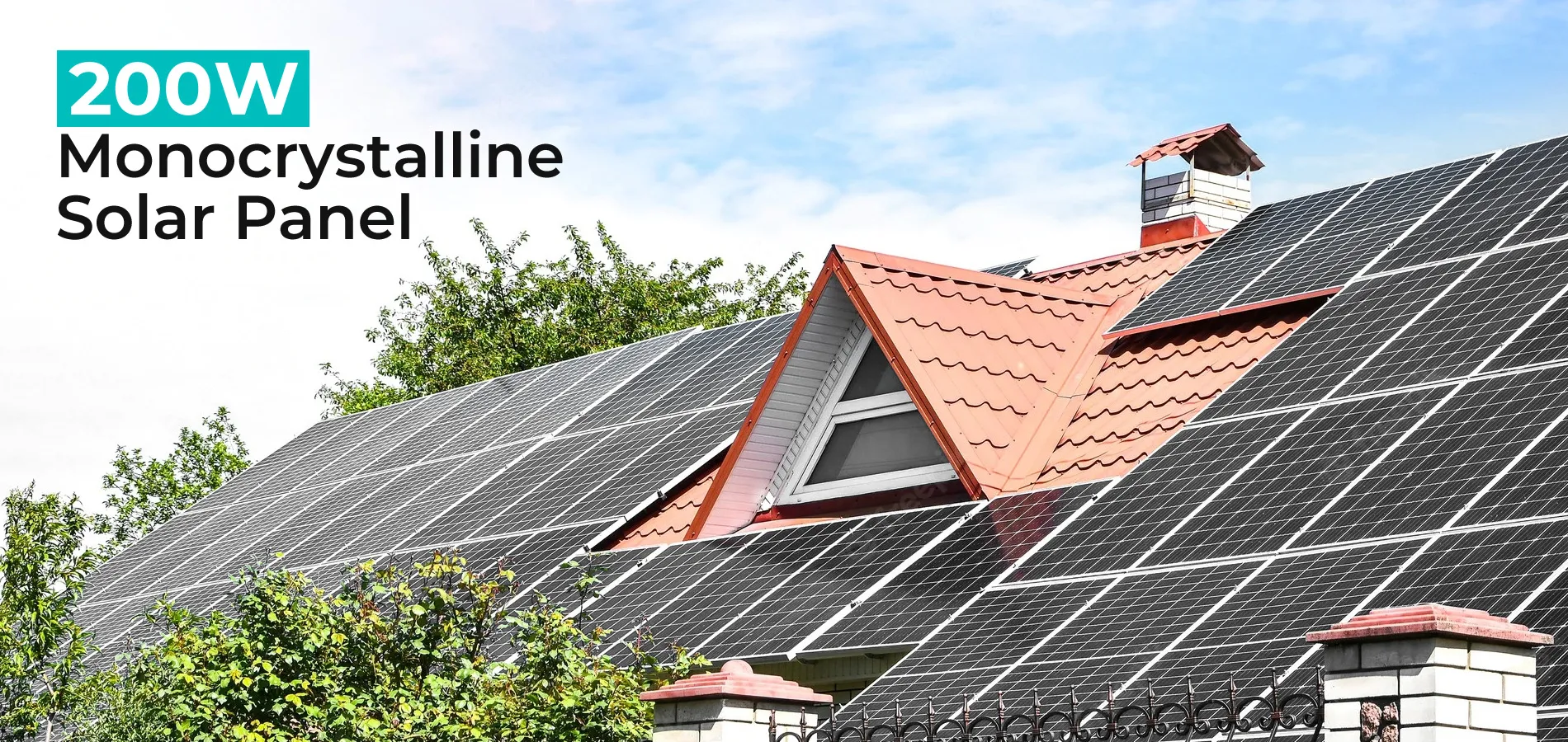 200w monocrystalline solar panel