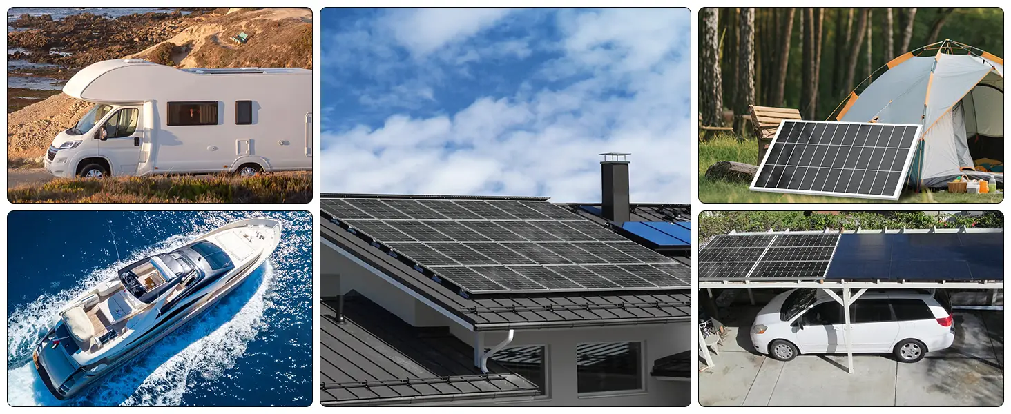 200w 12v solar panel kit for rvs & campers
