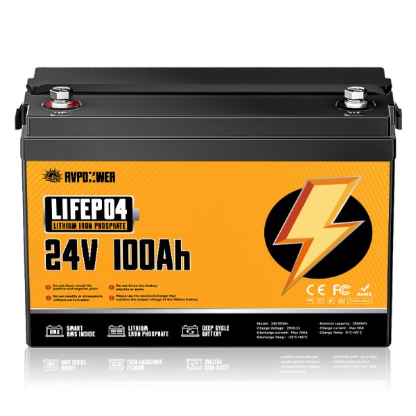 24V 100AH LiFePO4 Battery