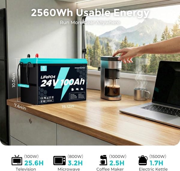 ecoboss 24v 100ah lifepo4 battery
