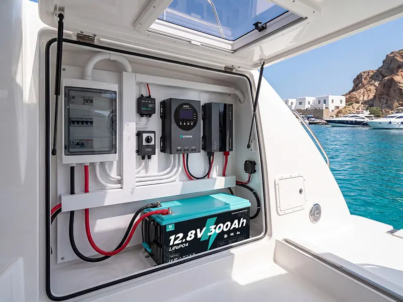 Marine battery storage installation