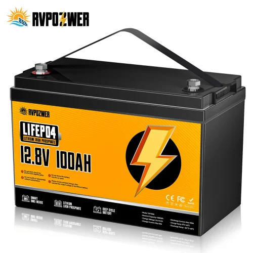 rvpozwer 12v 100ah lifepo4 battery