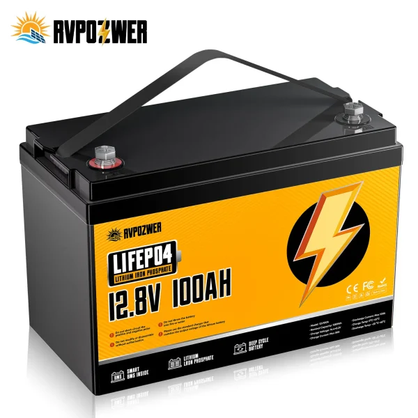 rvpozwer 12v 100ah lifepo4 battery