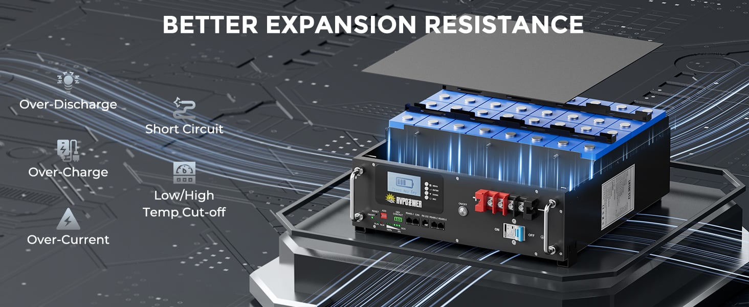 48v 100ah rack lifepo4 battery
