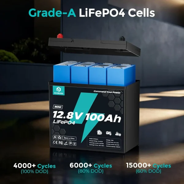 EcoBoss 12V 100Ah Mini Lithium Battery