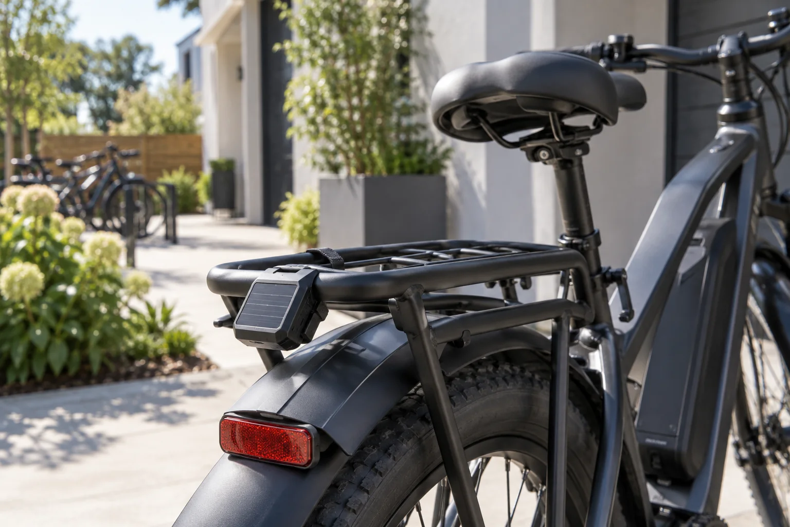 Solar-assisted personal tracker mounted on an electric bicycle