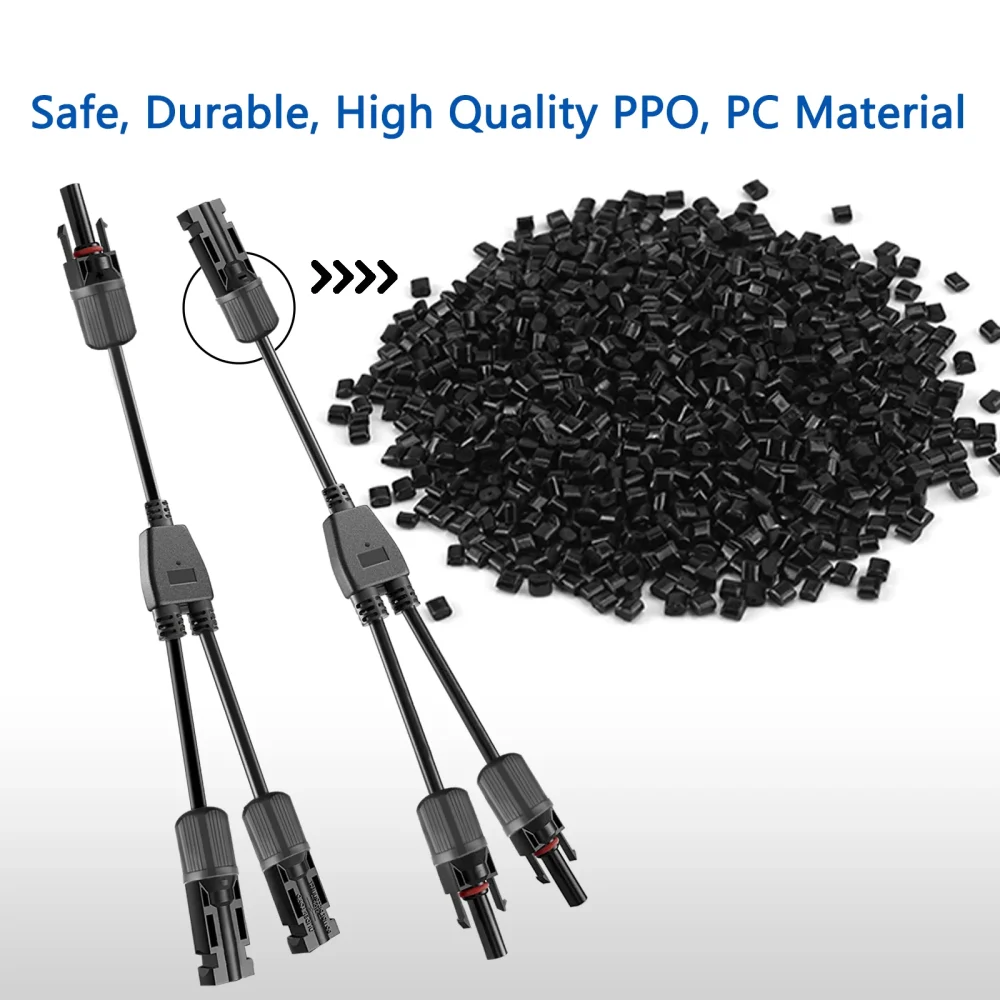 one to two y branch cable connection waterproof adapter extension connector