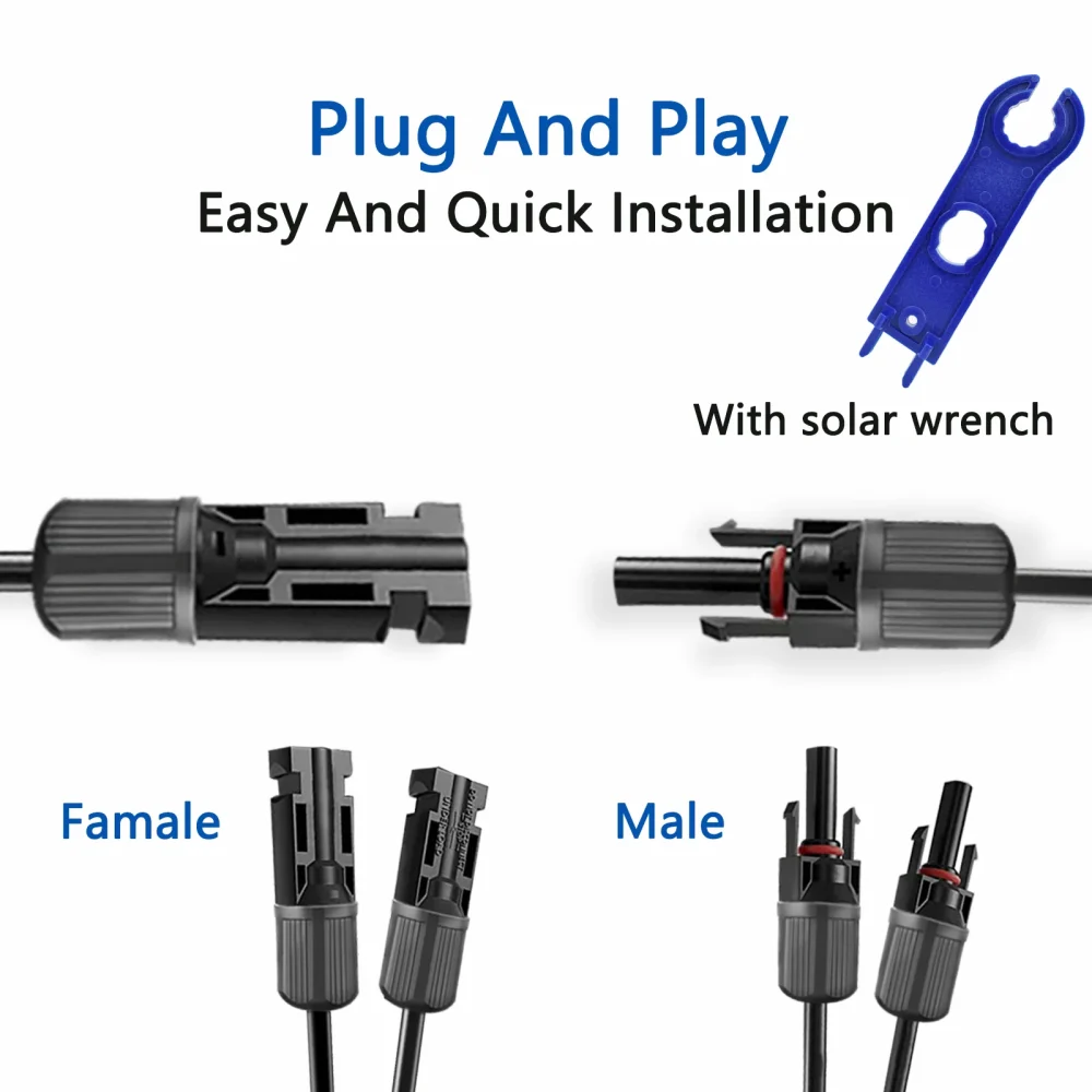 one to two y branch cable connection waterproof adapter extension connector