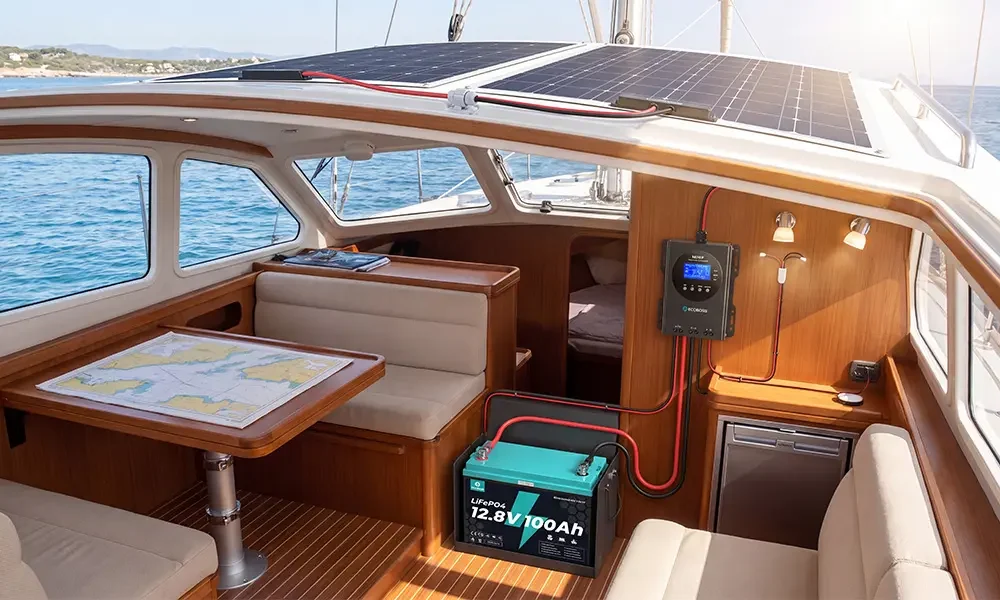 Cabin cruiser marine energy system
